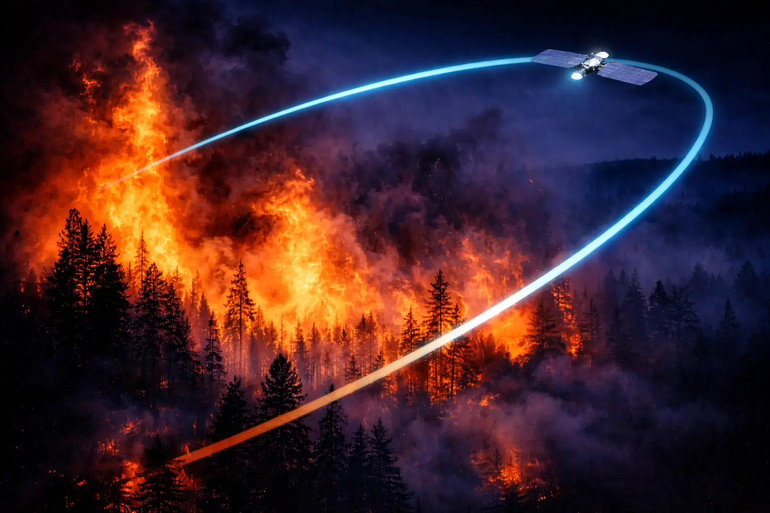 Wildfire seen from space